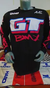 GT OLD SCHOOL BIKE JERSEY CLASSIC BMX JERSEY RACE BIKE SHIRT BMX NEON BLACK XL - Picture 1 of 10