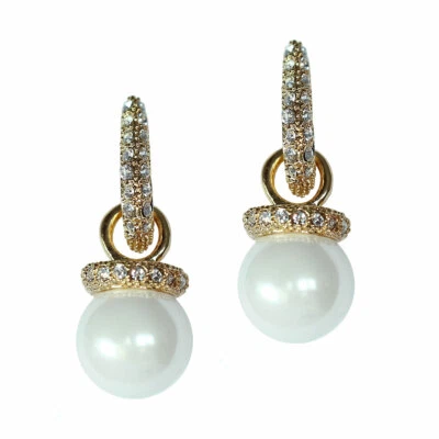 1 Paar Modeschmuck Ohrstecker Ohrringe mit Perlenanhänger - Bild 1 von 2