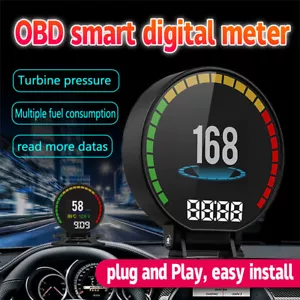 OBD II Digital Speed HUD Head Up Display Speedometer OBD2 Turbo Boost Pressure U - Picture 1 of 10