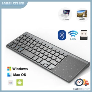 2.4G Bluetooth Wireless Keyboard with Touchpad for Android Windows Tablet Laptop - Picture 1 of 14
