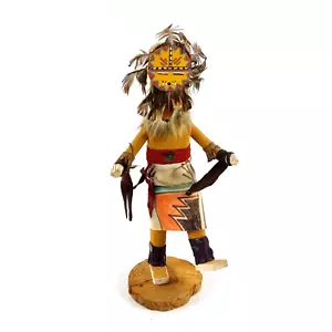 Bambola vintage 10"" Navajo Kachina fatta a mano faccia sole nativi americani - Foto 1 di 12