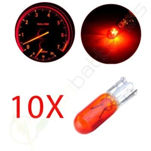 10X T5 Yellow /Amber Dashboard Indicator Light Halogen Mini-Wedge Bulb 70 73 74 - Picture 1 of 4