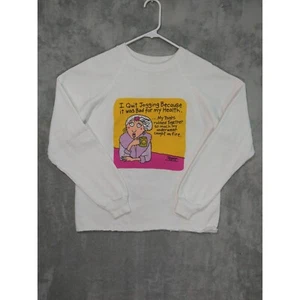 Vintage Womens Sweatshirt Medium Tomassi Crew Neck Graphic Mom Grandmacore Funny - Picture 1 of 6