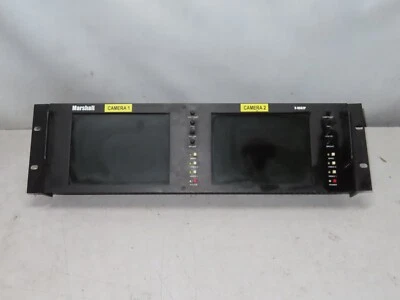 Marshall Electronics Dual 7" Panel LCD Monitor V-R682P ** for part or repair ** - Image 1 of 4
