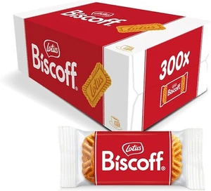 Lotus Biscoff Individually Wrapped Biscuits 300 Pack Crunchy Treats Box - Picture 1 of 1