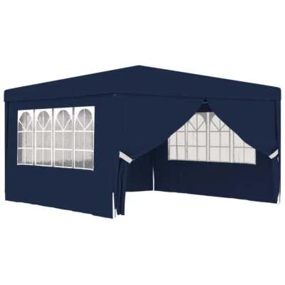 NNEVL Professional Party Tent with Side Walls 4x4 m Blue 90 g/m² - Image 1 of 4