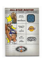2002-03 Fleer Kevin Garnet Game-Worn Jersey + SHaq & Duncan on same card