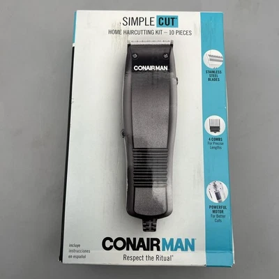 Kit de corte de pelo con cable de corte simple Conair Man juego de 10 piezas Foto 1 de 4