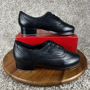 Scarpe da ballo professionali Capezio Roxy Tap donna taglia 14 M pelle nera 960 - Foto 1 di 11