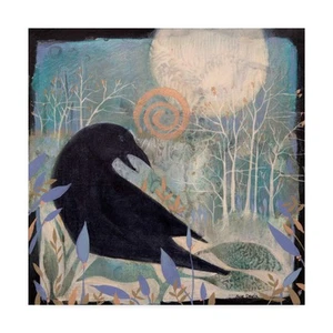 Crow and Moon by Sue Davis, 24x24 - Picture 1 of 3
