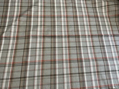 Traje gris a cuadros de diseñador remanente de tela 58” X 107” alta calidad 3 yardas Foto 1 de 3