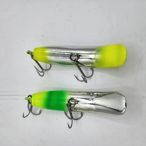 Luhr Jensen Kwikfish K15 Lot Kunstköder Metallic Neon GRÜN GELB Pre Rapala - Bild 1 von 5