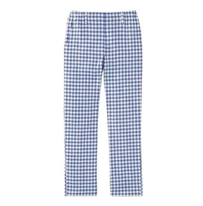 NEW J. Jill Linen Stretch Slim-Leg Pants Blue Gingham Plaid Size XSP - Picture 1 of 9