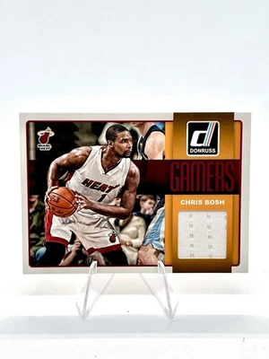 Camiseta Chris Bosh 2014-15 Panini Donruss Gamers #34 Heat (parche usado en el juego) Foto 1 de 2