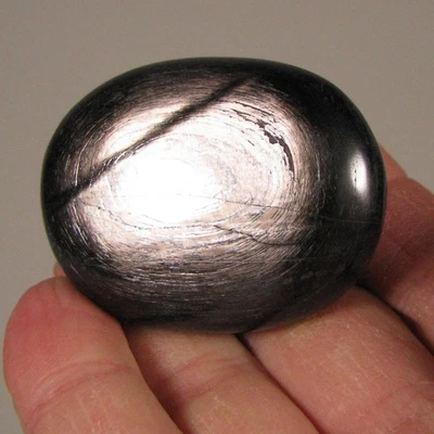 Piedra de palma de piedra preciosa pulida HYPERSTHENE gema de 50 mm - India Foto 1 de 4