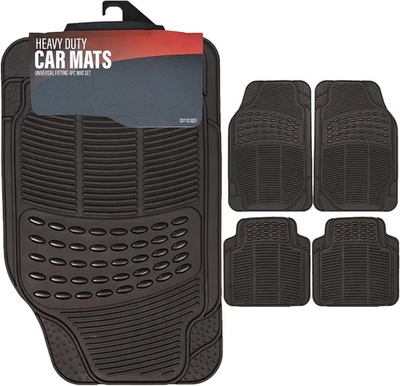 PARA SUZUKI IGNIS - JUEGO COMPLETO DE 4 ALFOMBRILLAS DE GOMA DE ALTA RESISTENCIA UNIVERSALES Foto 1 de 4