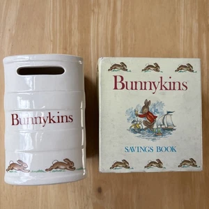 1982 Royal Doulton Bunnykins Book shape Money Box bung Piggy Bank Savings bunny - Picture 1 of 4
