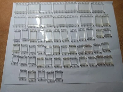 LEGO BULK LOT OF 56 TRANS CLEAR WALL WINDOW PANELS 1X2X2 1X2X3 1X4X3 - Image 1 of 3