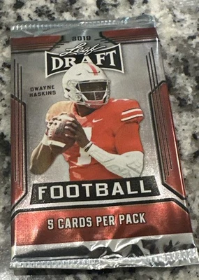 2019 Leaf Draft Football Unopened Pack - Quantity Available - Image 1 of 2