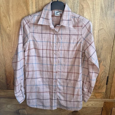 House Of Bruar Check Shirt Size 8 Pink 100% Cotton Plaid Country Classic - Image 1 of 4