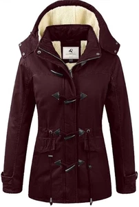 NUEVO SIN ETIQUETAS Uoiuxc Mujer Grande Cálido Invierno Abrigo Con Capucha Forrado de Vellón Chaqueta Parkas - Imagen 1 de 10