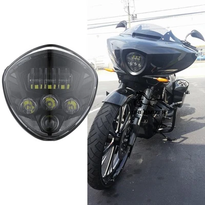 LED Black Motorcycle Headlight For Victory Cross Country Magnum Hammer Vegas - Image 1 of 4