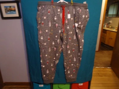 Nuevo con etiquetas Secret Treasures Para Mujer 3X (22w-24w) Franela Súper Suave Jogger Bolsillos Laterales Foto 1 de 4