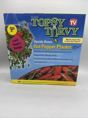 Maceta original Topsy Turvy boca abajo pimienta caliente - como se ve en la televisión - nueva Foto 1 de 3