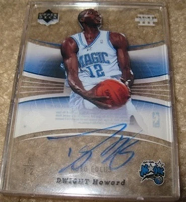 DWIGHT HOWARD CERTIFIED SIGNED 2005-06 UPPER DECK TRILOGY CARD ORLANDO MAGIC - Image 1 of 4