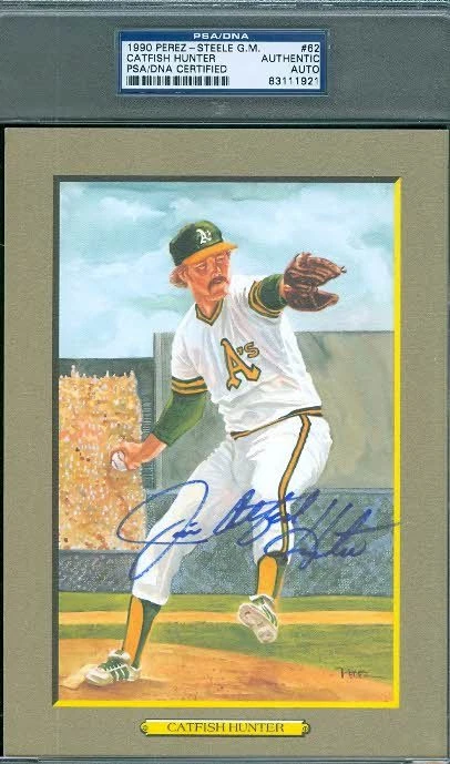 Catfish Hunter Signed Psadna Perez Steele Great Moments Autograph - Image 1 of 1