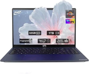 NIMO 15.6 IPS FHD-Laptop 32GB RAM 1TB SSD AMD Ryzen 5 3500U Computer Wi-Fi 5 - Picture 1 of 7