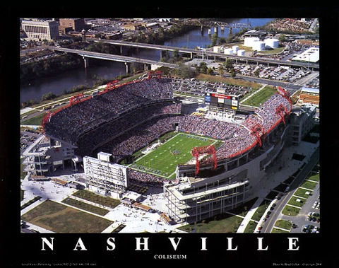 Tennessee Titans NISSAN STADIUM GAMEDAY Aerial View Premium 22x28 POSTER Print Cover