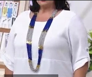 Túnica de crepé de gasa Linea by Louis Dell'Olio A273867 2X blanca - Imagen 1 de 12