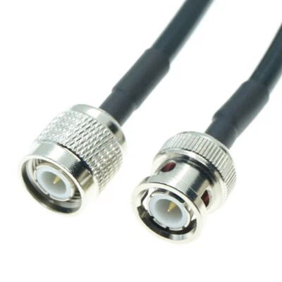 TNC male to BNC male angle plug connector lot RF Coaxial Cable Pigtail Coax RG58 - Image 1 of 3