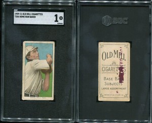 T206 Home Run Baker HOF ~~ SGC 1 *SHARP*  ~~ Old Mill w/ backstamp