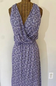 VESTIDO ANTIGUO AZUL MARINO - AZUL BLANCO SIN MANGAS S/P - Imagen 1 de 4