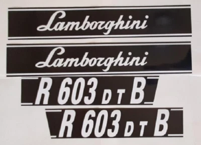 KIT ADESIVI DECALCOMANIE LAMBORGHINI R 603 DT B PER TRATTORI AGRICOLI GOMMATI