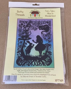 Bothy Threads "Alice in Wonderland" Rabbit / Cheshire Cat Cross Stitch Kit NIP - Picture 1 of 2