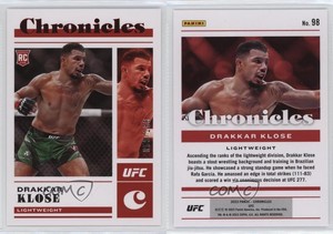 2023 Panini Chronicles UFC Rookies Red /199 Drakkar Klose #98 Rookie RC