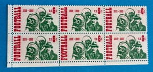US Stamps Scott 1382 Intercollegiate Football 1969 6c block of 6 M/NH - Picture 1 of 3