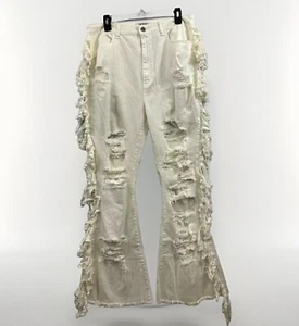 The M.A.P. Pantalones de mezclilla talla 1XL (34x33) pierna acampanada desgastados nuevos con etiquetas - Imagen 1 de 14