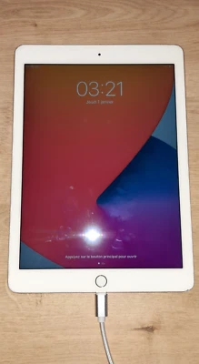 iPad AIR 2 - TABLETTE APPLE A1567 - Couleur Or et Blanc  - VENDU EN L'ETAT - Photo 1/4