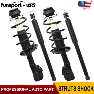 Front Struts Coil Springs + Rear Shock Absorber Assembly for 2009-2014 Honda Fit Foto 1 de 4