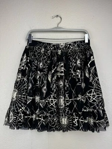 Blackmilk Foil foil sheer tier hieroglyphics Zodiac skirt Large - Picture 1 of 11