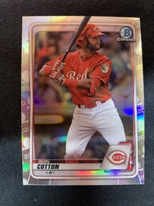 2020 Bowman Draft Chrome Refractor BD104 Quin Cotton Reds