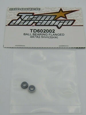 Team Durango Ball Bearing 4x7x2.5 Flanged (2pcs) TD602002 - Image 1 of 4