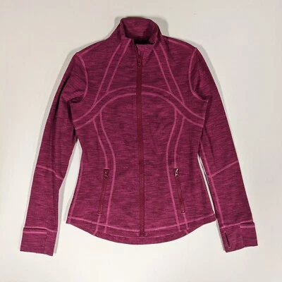 Lululemon Define Jacket Diamond Jacquard Berry Rumble Jew Magenta Women's Size 6 - Image 1 of 4