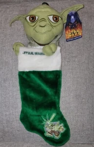 Vintage Yoda Star Wars Christmas Stocking 2005 New w/Tags Kurt Adler Green - Picture 1 of 6