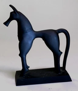 1987 BRONZE Greek Geometric HORSE FIGURINE by Franklin Mint - Picture 1 of 3