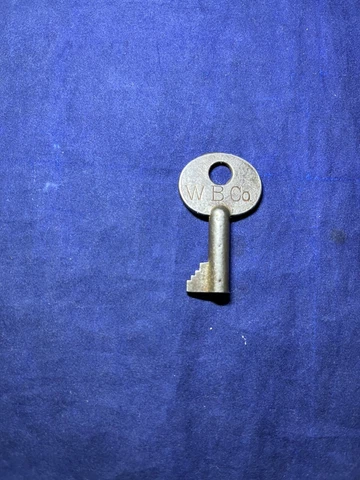 Antique W B Co Barrel  Key PV13 Key Cover